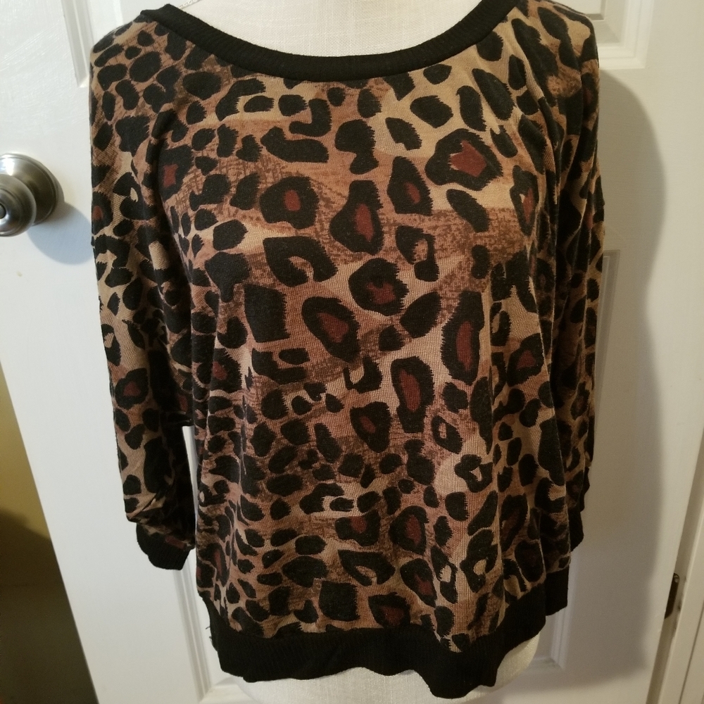 Leopard print sweater